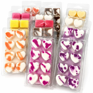 Wax Melts  σε σχήμα καρδιάς και διάφορα αρώματα 100γρ